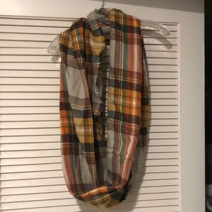 Infinity plaid scarf